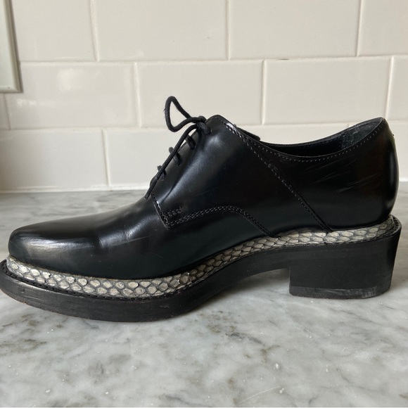 Acne Studios Lark Platform Oxford with Snakeskin Trim | Size 36 - Picture 6 of 12
